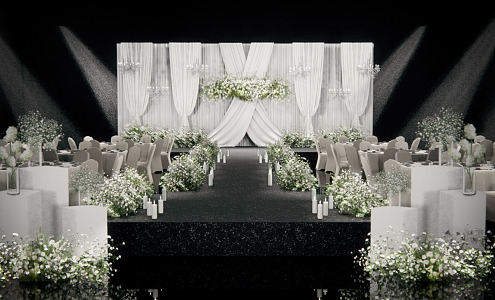 Modern Wedding Scene Korean Wedding 3d model