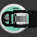 Modern Turquoise Lighter With Sleek Cylindrical Design And Metallic Top