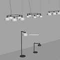 Modern Lighting Fixture Set With Floor Table Wall Lamps And Pendant Chandeliers
