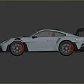 Sleek White Sports Car With Black Accents Rear Spoiler And Sporty Exterior Design