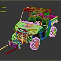 Industrial Equipment Utility UTV with Towing Fork Cargo Bed and Off Road Wheels for Operations