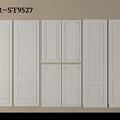 White Decorative Wainscoting Panels With Various Designs For Home Interior Decoration 3d model