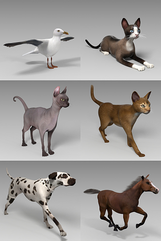 modern animal 3d model