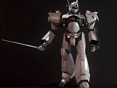 Smart Robot With Mechanical Armor Holding Sword And Futuristic Design Details 3d model Smart Robot With Mechanical Armor Holding Sword And Futuristic Design Details 3d model