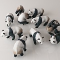 Modern Panda Animals 3d model