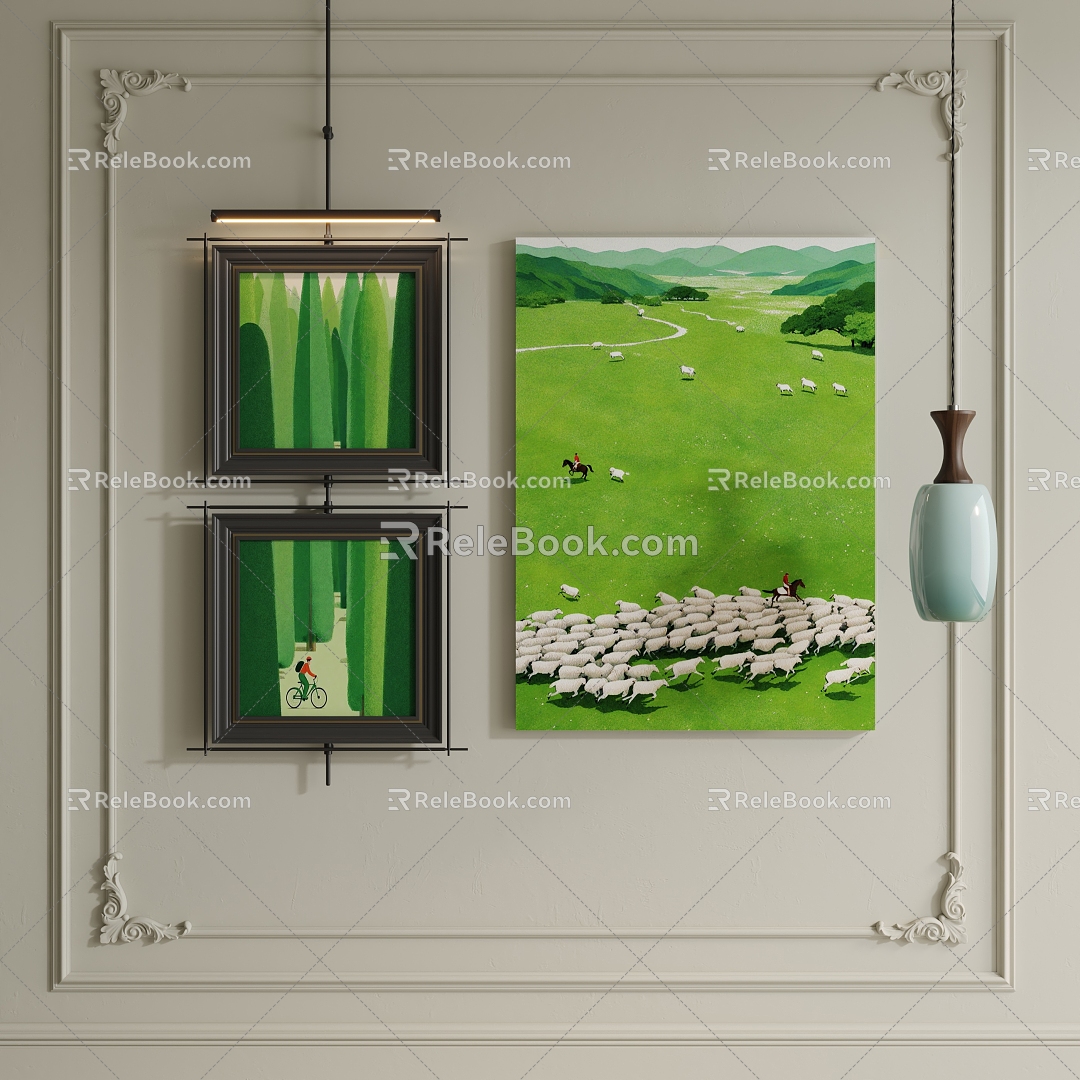 Modern boom decorative painting model