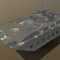 Ukrainian Army Tank BMP-2 Infantry Fighting Vehicle Armored Vehicle Reconnaissance Vehicle Armored Carrier Tracked Armored Vehicle Low Face Number Low Model Simple Model Game 3d model