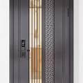 Modern Security Doors Featuring Glass Panels Geometric Patterns And Metal Accents 3d model