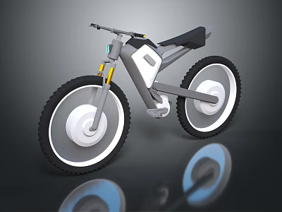 Modern Futuristic Bicycle Design With Large Wheels And Minimalist Frame 3d model