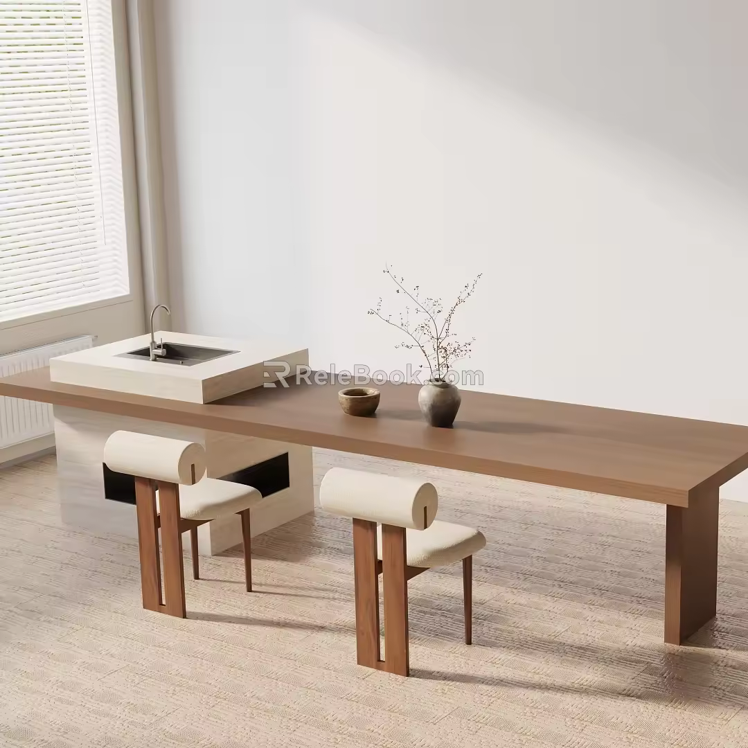 Modern table combination 3d model