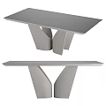 Modern Minimalist Sofa and Coffee Table Set with Geometric Base Design Elements 3d model
