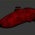 Red Textured Game Controller With Colorful Buttons Joysticks And Ergonomic Grip