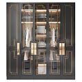 Modern Luxury Wardrobe Design With Glass Doors Gold Trim And Organized Storage Shelves