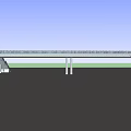 Modern Architectural Bridge Design Featuring Sleek Structure Piers And Pedestrian Walkway 3d model