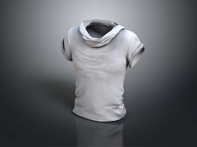 Gray Sleeveless Hoodie Modern Casual Fashion Design With Soft Knit Fabric 3d model