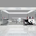 TOOZ Retail Store Modern Glass Structure With Display Counters And White Furniture
