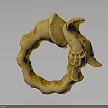 Yellow Decorative Apparel Accessory With Unique Circular Design And Ornate Details For Fashion Enthusiasts