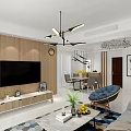 Bright White Living Dining Area With Staircase Black Railing Gray Sofa And Natural Light