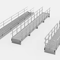 Durable Metal Ramps with Safety Railings Heavy Duty Industrial Hardware Tools