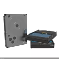 Disassembled Computer Hard Disk Drive With Internal Platters And Read Write Heads 3d model
