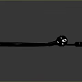 Black Power Cable With Plug And Connector Details On Dark Background 3d model