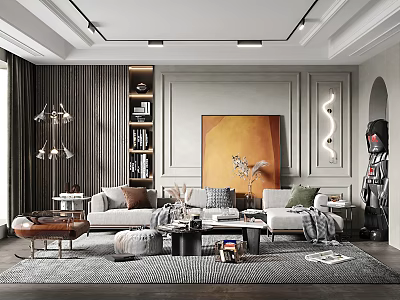 modern living room 3d model