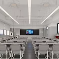 Standard classroom 3d model