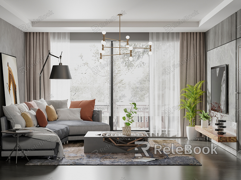 Light Luxury Living Room Home Living Room model