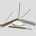 Decorative Ornament Set Featuring Incense Sticks And Different Holders For Home Decoration
