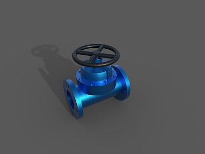 Fluorine lined diaphragm valve manual valve 3d model