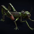 Mechanical grasshopper robot mechanical monster 3d model