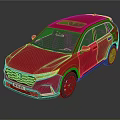 Red Honda SUV With Modern Design Sunroof Alloy Wheels And Streamlined Body