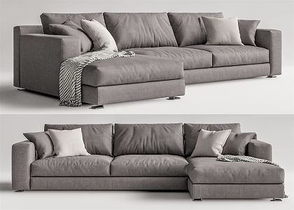 Modern corner sofa multiplayer sofa 3d model