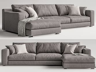 Modern corner sofa multiplayer sofa 3d model