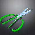 Durable Hardware Scissors with Green Black Handles Stainless Steel Blades and Anti Slip Grip Design