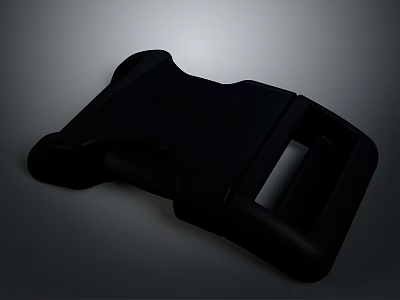 Durable Black Plastic Buckle For Daily Household Use And Secure Fastening Needs 3d model