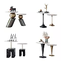 Light luxury round several sides several corners several combinations 3d model