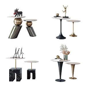 Light luxury round several sides several corners several combinations 3d model