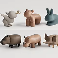 Cute Animal Shaped Stools with Bird Hippo Rabbit Rhino Elephant Designs for Kids