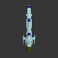 Modern Military Weapon With Blue Green Exterior Multiple Components And Navigation Antenna