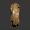 Golden Spiral Ring Shaped Decorative Ornament Featuring Flowing Texture For Home Decor