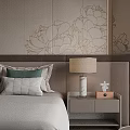 Modern Luxury Bedroom With Bed Nightstands Decorative Wall Panels Large Windows And Accent Chair