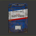 Vintage Express Letter Mailbox In Blue White Red With Letters Label And Rustic Finish