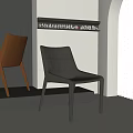 Modern Leather Dining Chairs With Brown And Black Colors In Minimalist Design