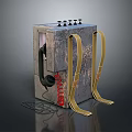 Tactical Weapon With Metal Case Black Hose Golden Brackets And Red GAS Text