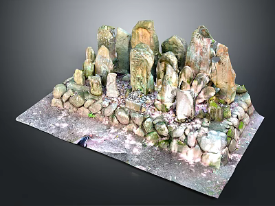 Ancient Stonehenge Model With Standing Stones And Surrounding Rock Walls 3d model