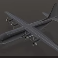 Military Transport Aircraft With Four Propeller Engines Gray Body Long Wings And Serial Number 044130