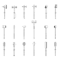 Modern mace cold weapon Thor's hammer weapon toy weapon ancient weapon 3d model