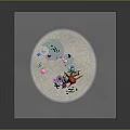 Vibrant Underwater Scene With Sandy Seabed Green Seaweed Pink Blue Jellyfish And Red Octopus