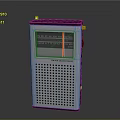 Vintage Portable Radio With AM FM Tuner Dial And Classic Speaker Grille Design